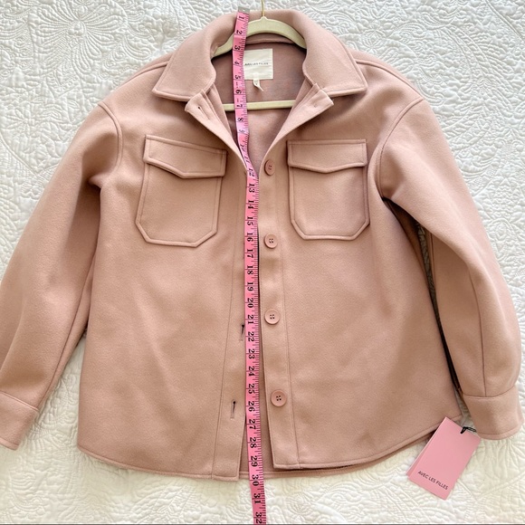 Avec Les Filles Pink Shirt Jacket - Picture 3 of 11